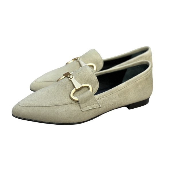 mocassino Carol in camoscio beige