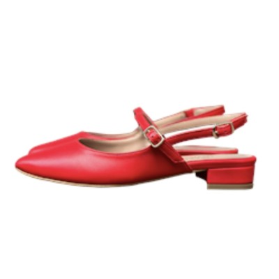 slingback Milano in pelle rosso