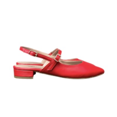 slingback Milano in pelle rosso