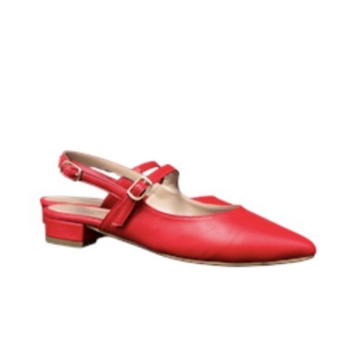 slingback Milano in pelle rosso