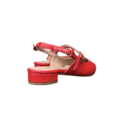 slingback Milano in pelle rosso