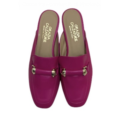 sabot Venezia in pelle fuxia