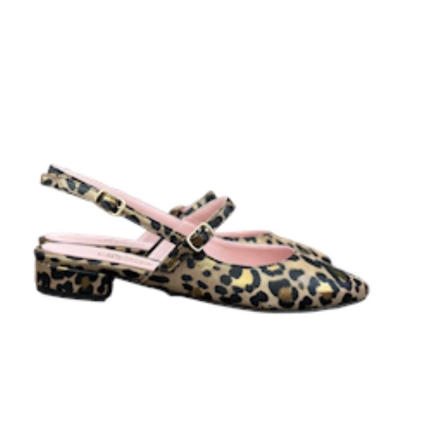 slingback Milano in pelle maculata