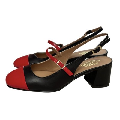 Slingback Ariel bicolor  in pelle