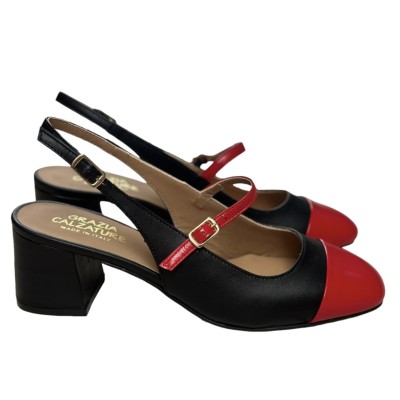 Slingback Ariel bicolor  in pelle