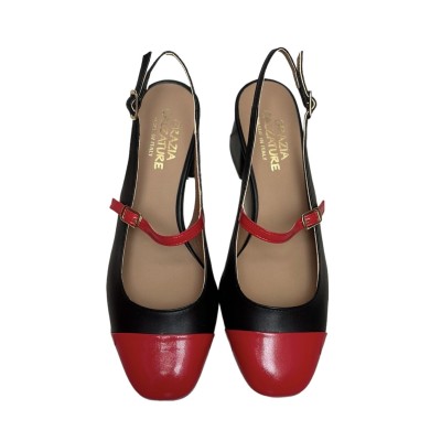 Slingback Ariel bicolor  in pelle