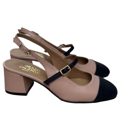 slingback Ariel in pelle bicolor