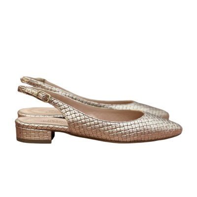 slingback Denny in pelle oro rosa