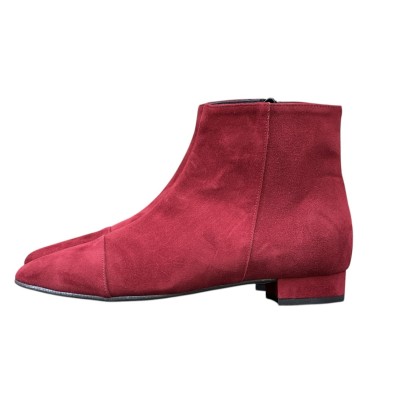 stivaletto Mimy in camoscio bordeaux