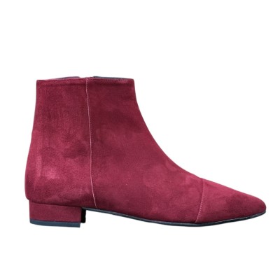 stivaletto Mimy in camoscio bordeaux