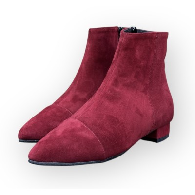 stivaletto Mimy in camoscio bordeaux