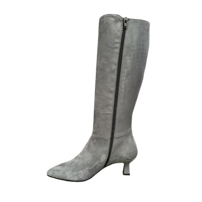 stivale Diana in camoscio grigio