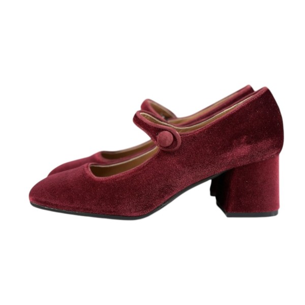 ballerina Jane in velluto bordeaux