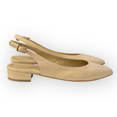 slingback Denny in pelle nude