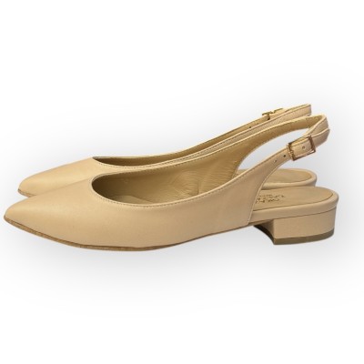 slingback Denny in pelle nude