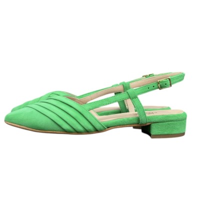 slingback Napoli in camoscio verde