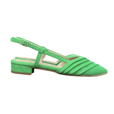 slingback Napoli in camoscio verde