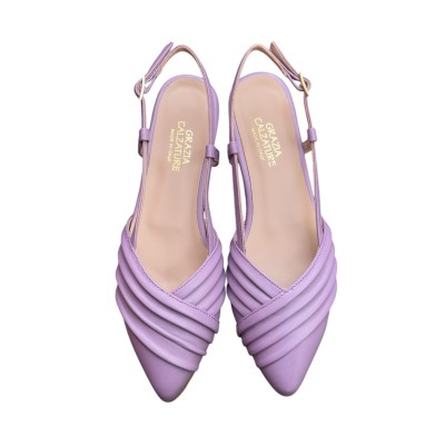 slingback Napoli in pelle glicine