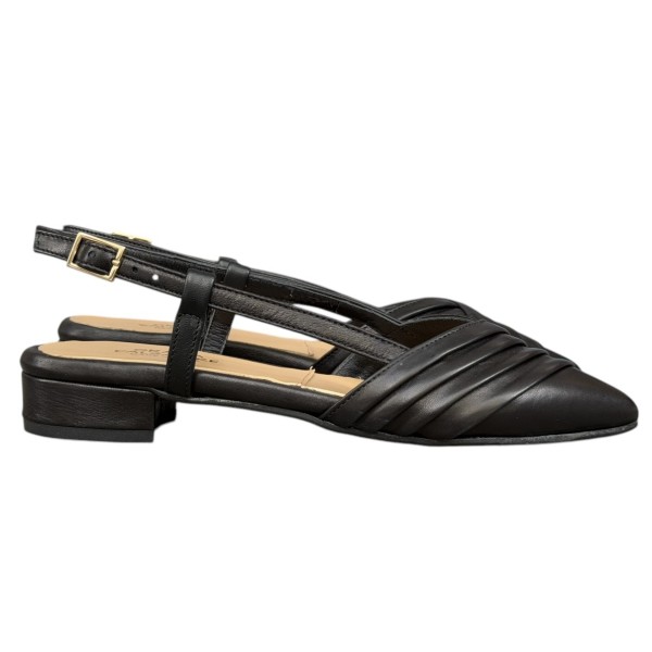 slingback Napoli in pelle nero