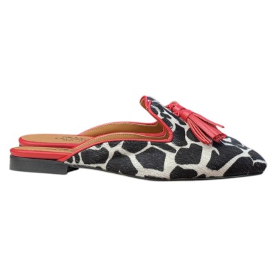 sabot Madrid in pelle animalier profilo