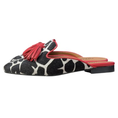 sabot Madrid in pelle animalier profilo