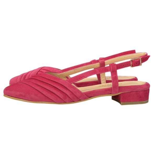 slingback Napoli in camoscio fucsia