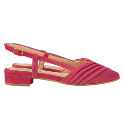 slingback Napoli in camoscio fucsia