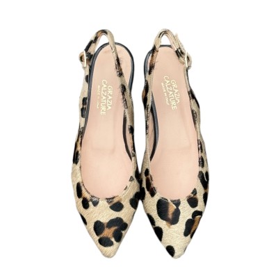 slingback Denny in pelle animalier